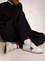 Golden Goose Ball-Star Low White Bluette