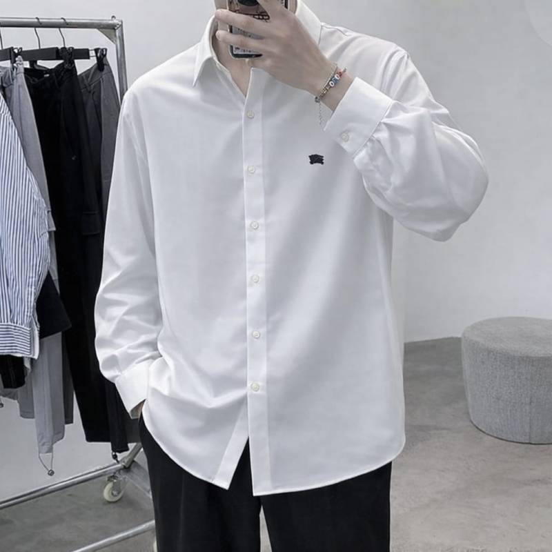 Burberry IMPORTED TRENDING KOREAN SHIRT WHITE