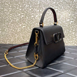 Valentynoo Black VSling TopHandle ShoulderBag With dustCover