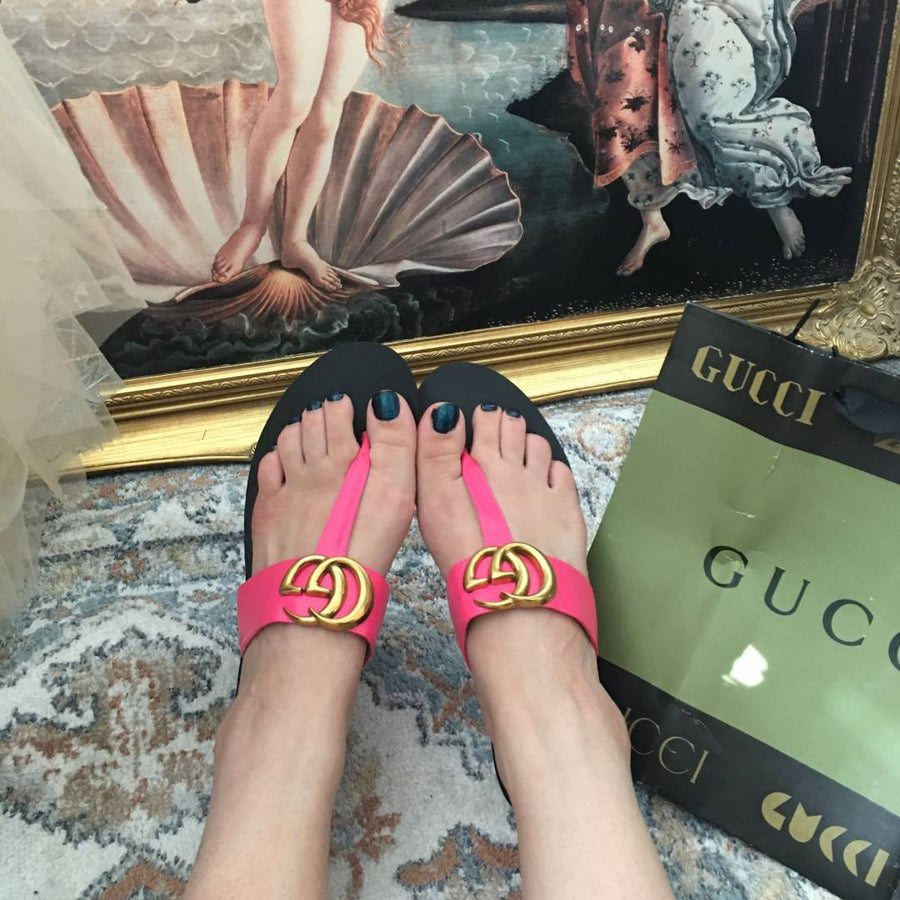 Gucci_GG_Pink_Thong_Sandals_For_Her_With_Original_Box_And_Dustcover