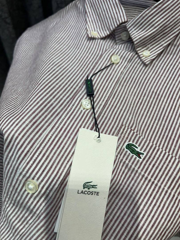 Lacoste IMPORTED STORE ARTICLE DESIGNER SHIRT MAROON