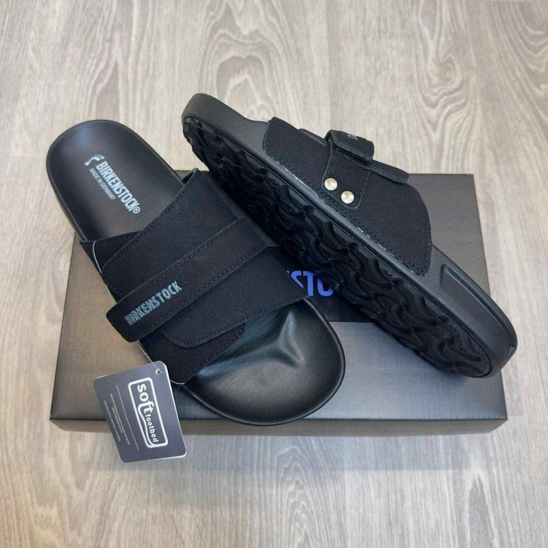 Birkenstock Adjust Kyoto Nubuck Soft Cushion Black Slides