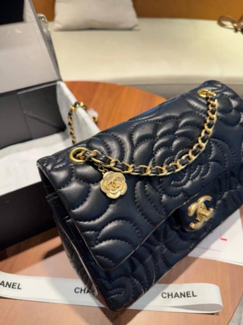 Chanel1208 Camellia Premium Limited Edition Bag With OG Box & Dust Bag (Black - 1208)