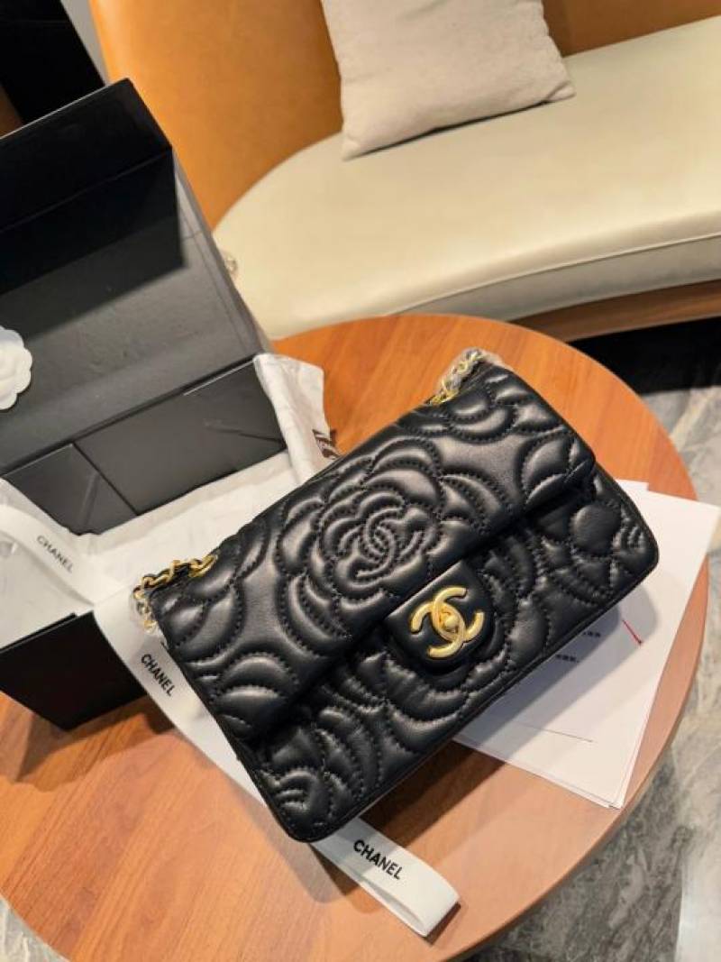 Chanel1208 Camellia Premium Limited Edition Bag With OG Box & Dust Bag (Black - 1208)
