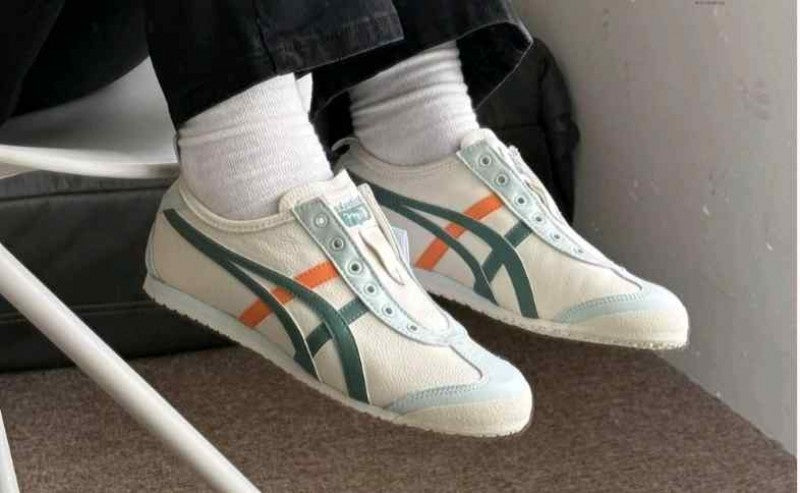 Onitsuukaa Tigerr Mexico 66 Slip On Cream Green 1253