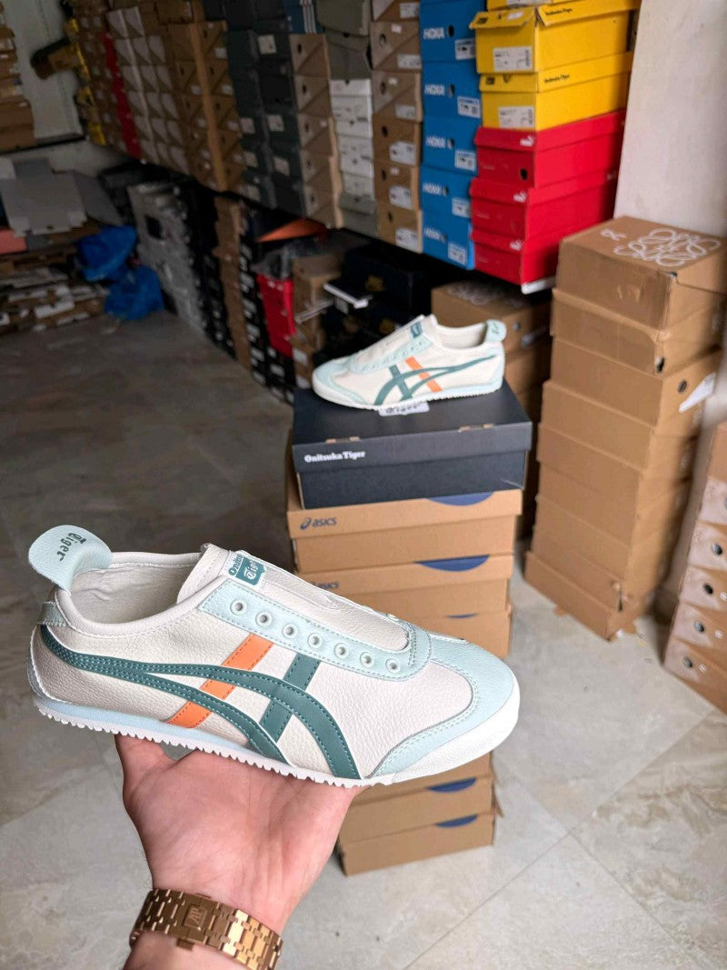 Onitsuukaa Tigerr Mexico 66 Slip On Cream Green 1253