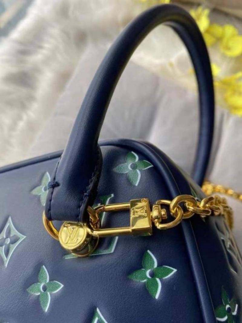 Louis Vuitton LV Limited Edition New Square Bag With Dust Bag (Navy Green - 964)