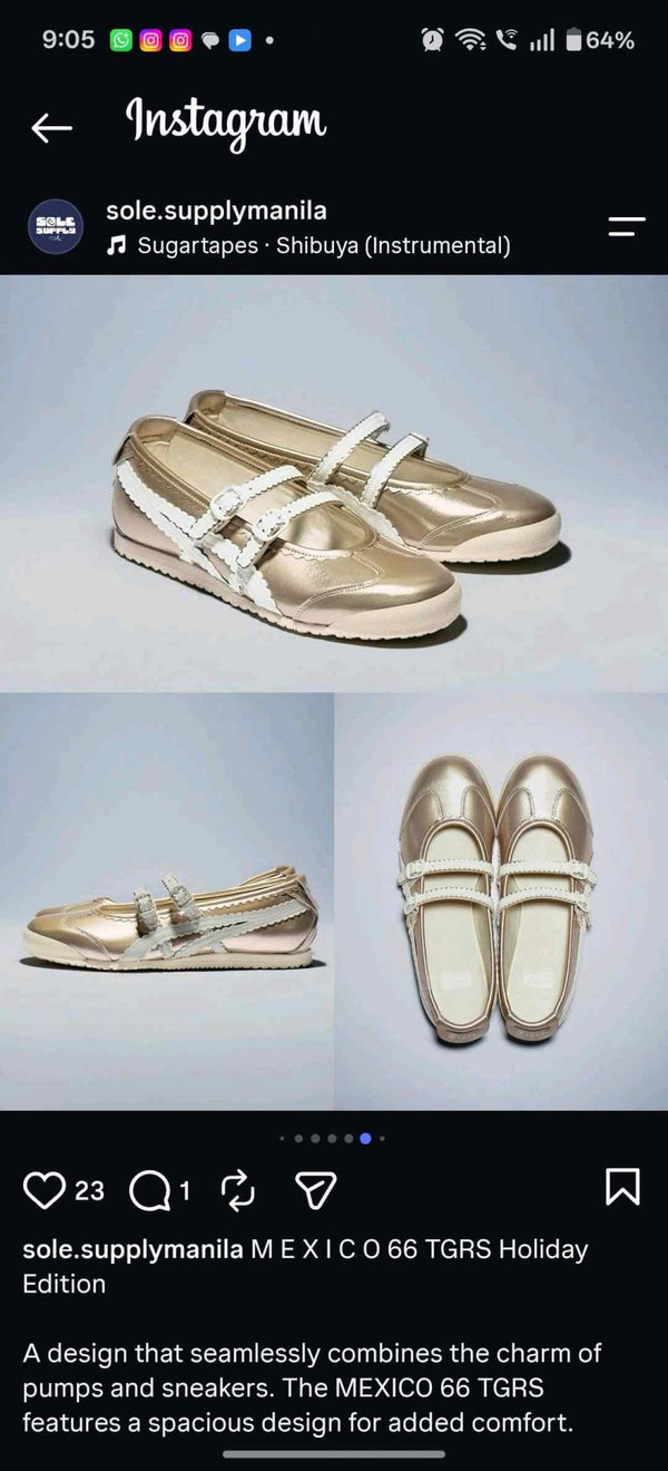 Onitsuka Tiger Mexico 66 TGRS Metallic Pack Champagne Cream