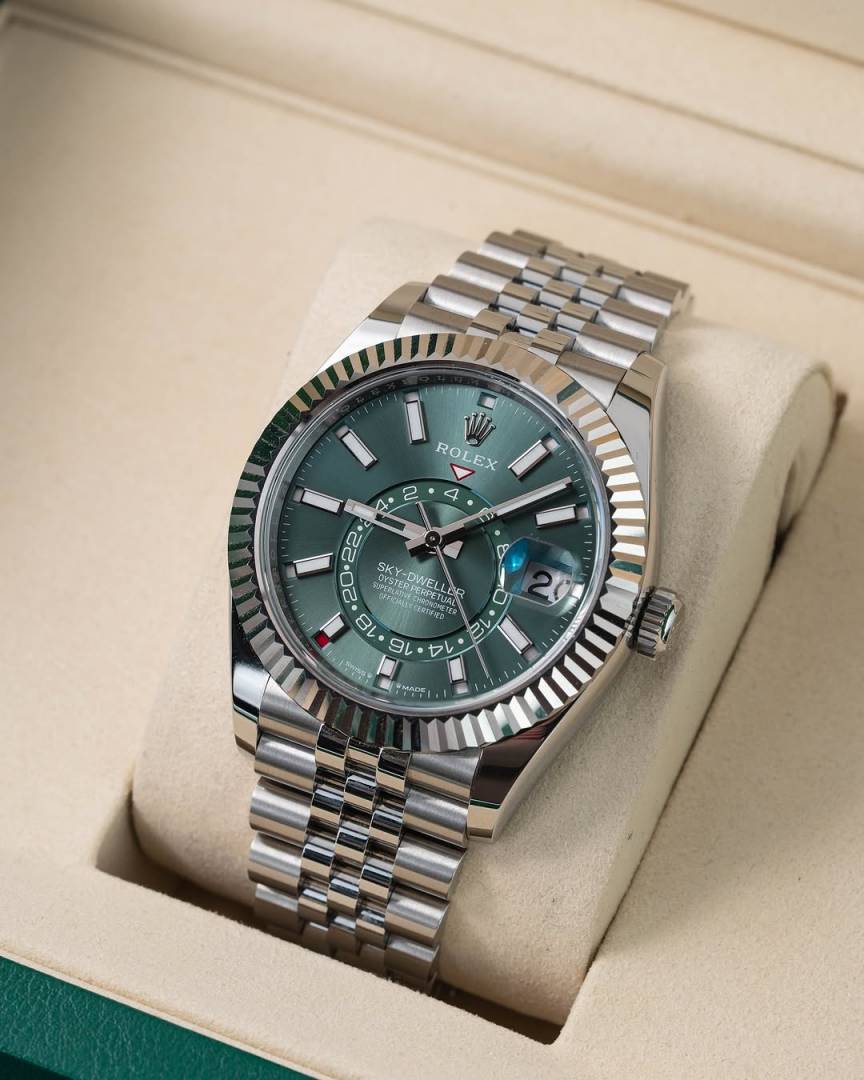 Rolex Oyster Perpetual Sky Dweller Silver-Green