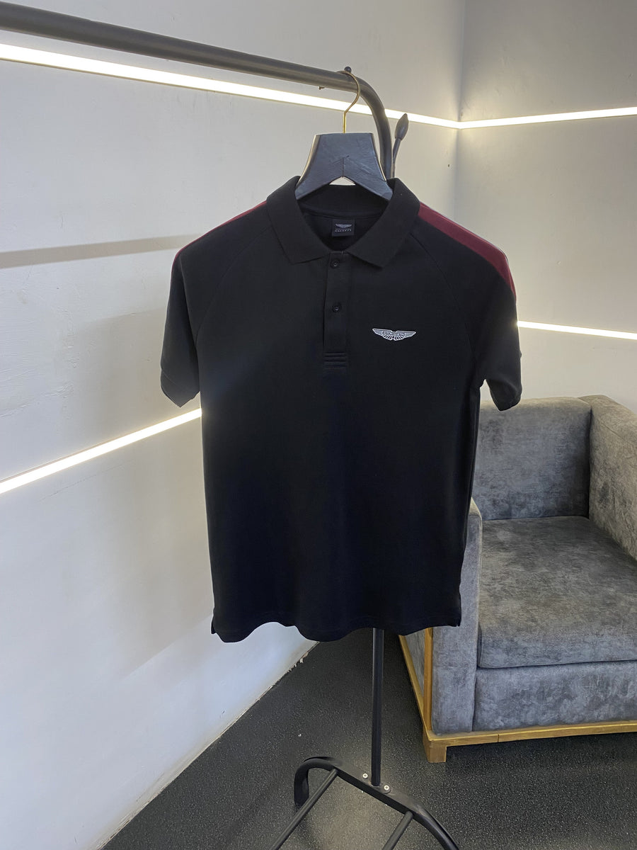 Hackett aston martin imported polo tshirt black