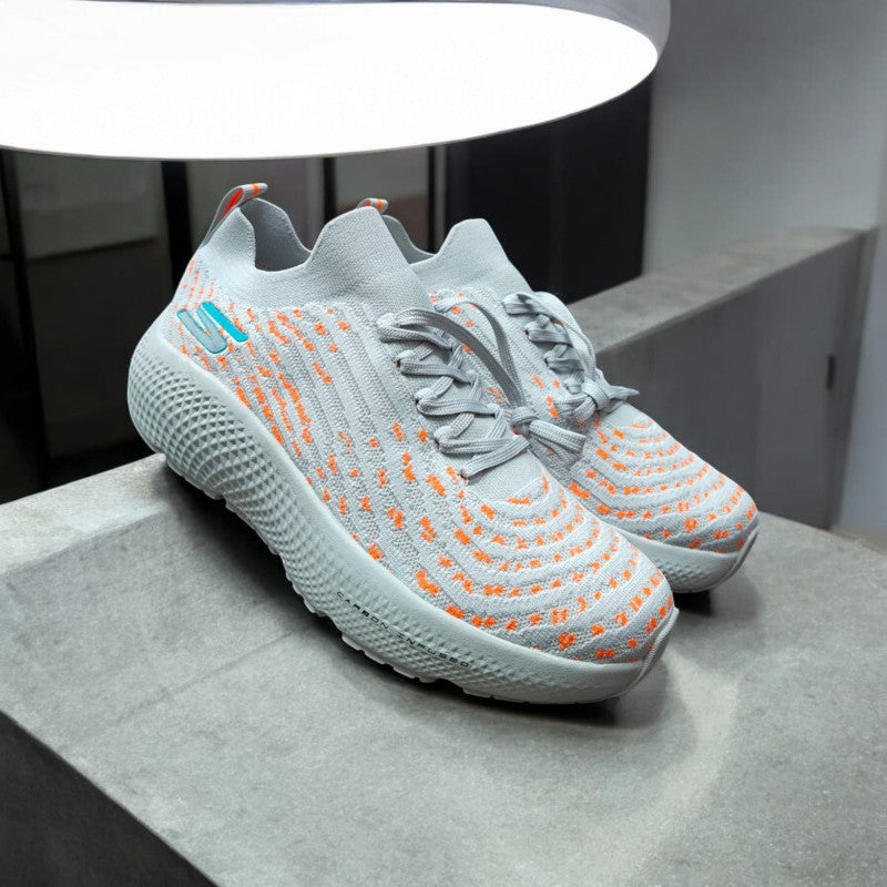 Sketcherss Max Road Hyper Burst Grey Orange 1552