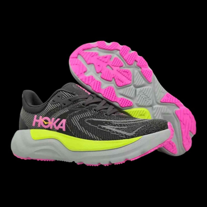 Hoka Arahi 8 Charcoal Grey-Yellow-Rose Mens shoes