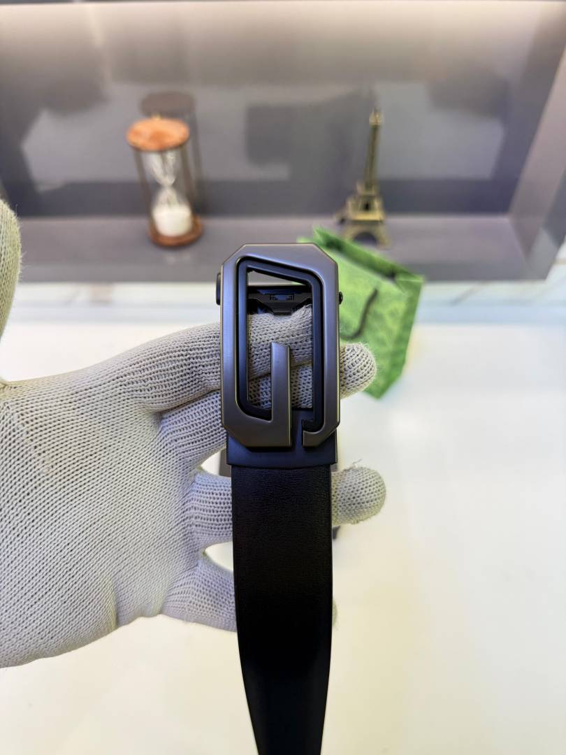 Gucci_Grey Matt Black Premium Quality Belt Fa 1306