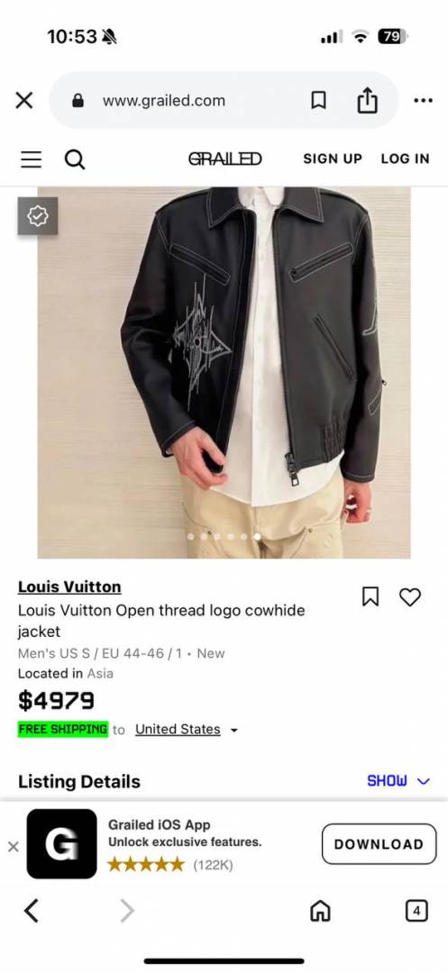 Louis Vuitton AP DHILLON IMPORTED JACKET BLACK