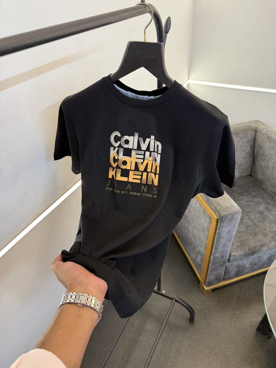 Calvin kline imported round neck tshirt black sale
