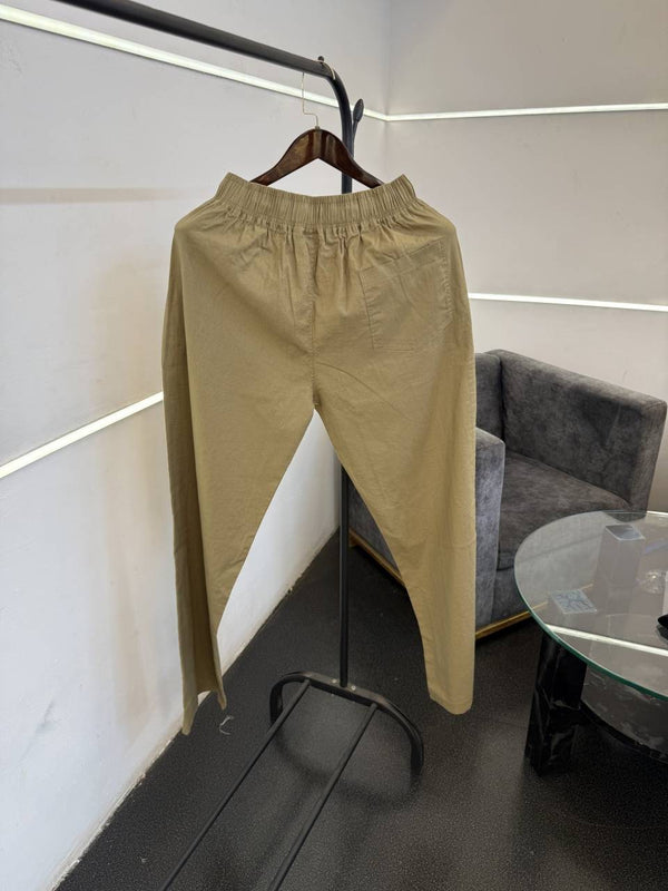 Zarra imported linen track trouser dusty olive