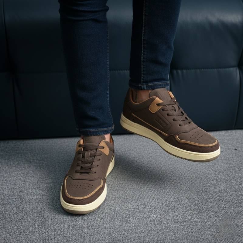 LEVY'S BROWN BEIGE CASUAL SNEAKER