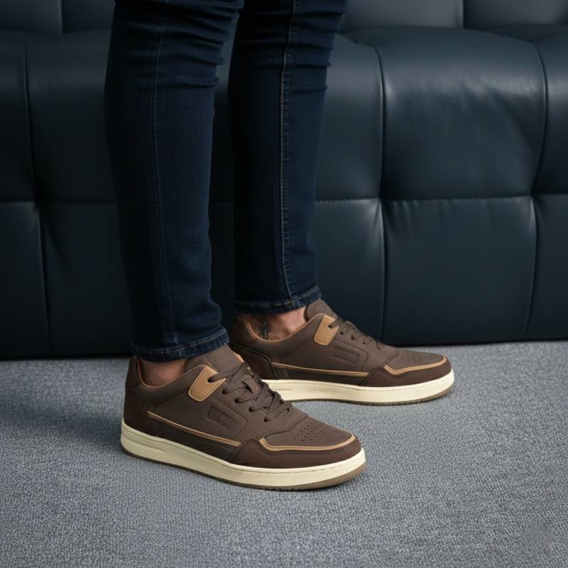 LEVY'S BROWN BEIGE CASUAL SNEAKER