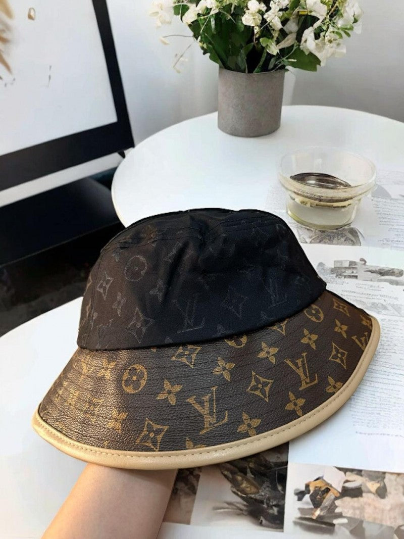 Louis Vuitton_Monogram_Premium_Bucket_Hat_With_Brand_Polly_Bag_(_915_)_