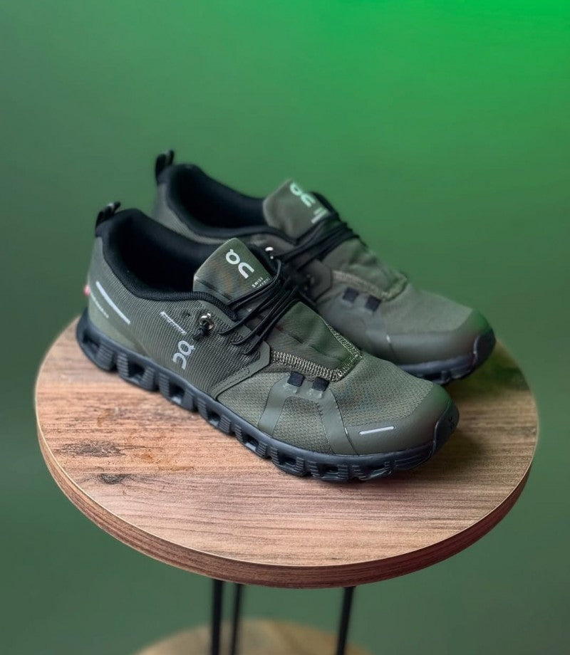 On Cloud 5 Olive Waterproof--