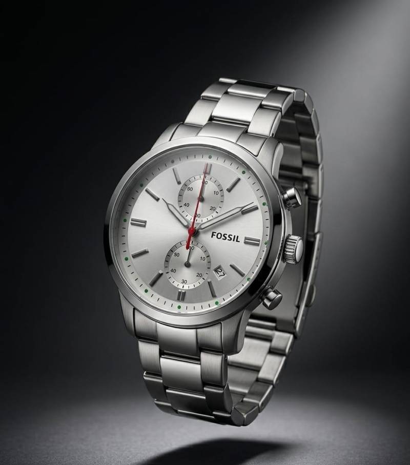 Fossil Minimalist Chronograph Silver-White