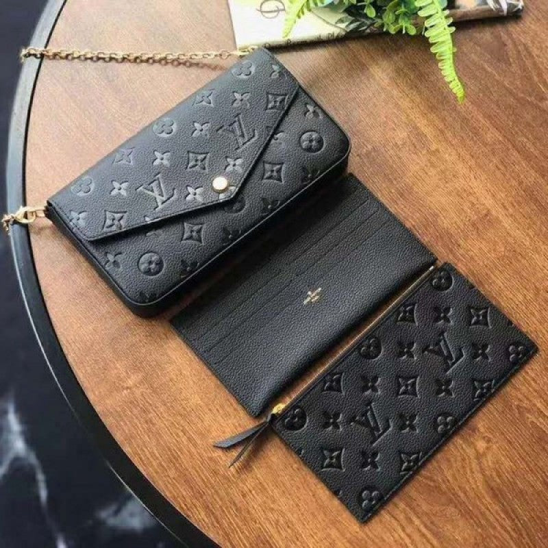 Louis Vuitton_LV Felicie Monogram Pochette With OG Box & Dust Bag (Black - 732)