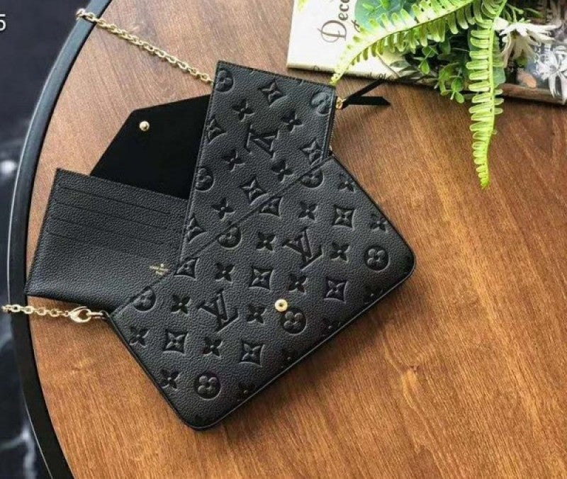 Louis Vuitton_LV Felicie Monogram Pochette With OG Box & Dust Bag (Black - 732)