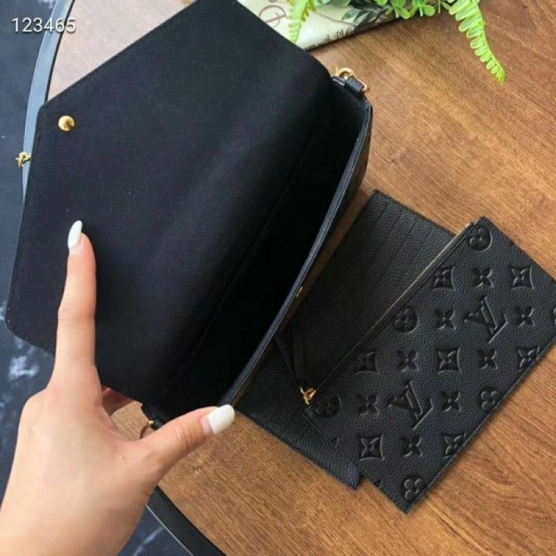 Louis Vuitton_LV Felicie Monogram Pochette With OG Box & Dust Bag (Black - 732)