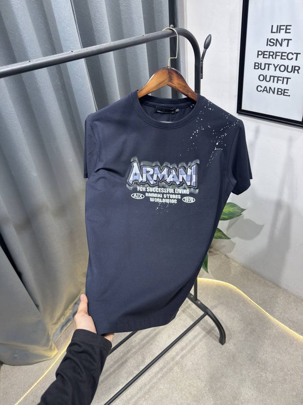 Armaa ni exchange turkey imported round neck tshirt navy