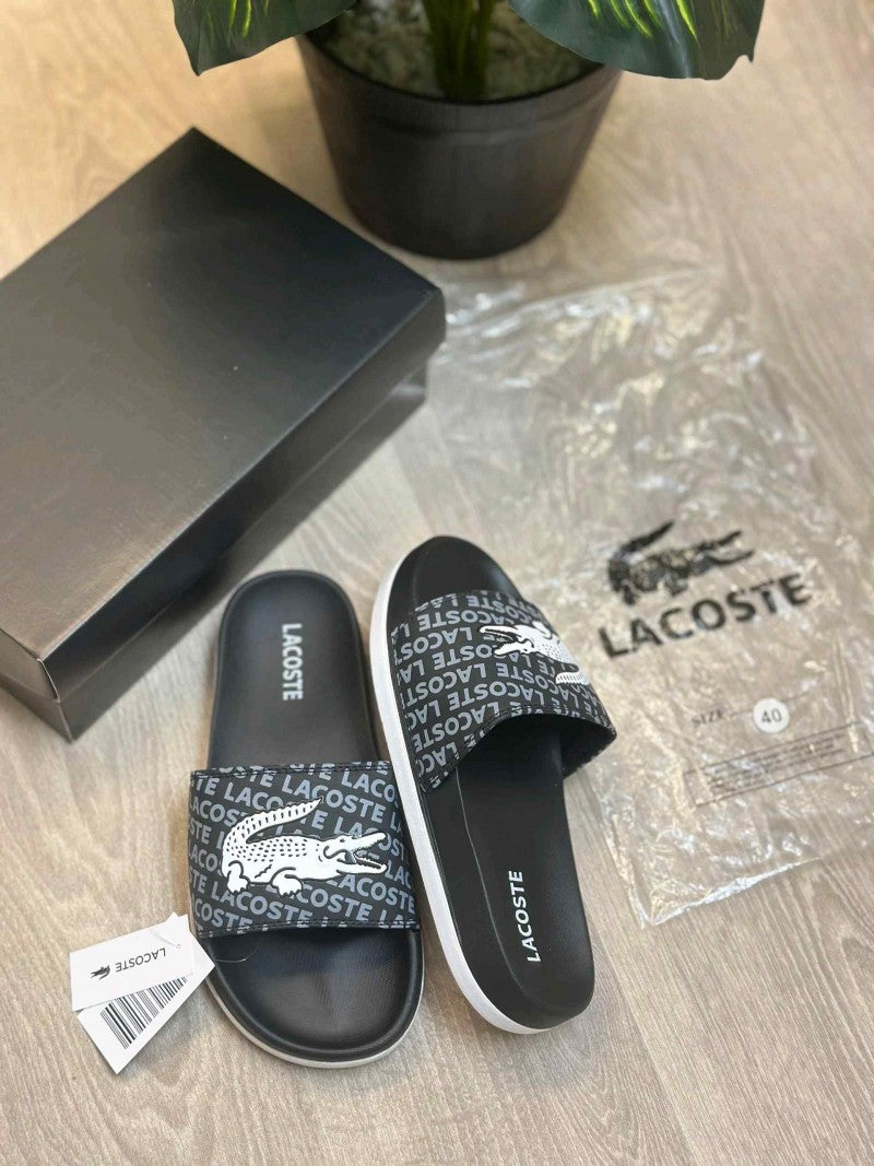Lacoste Soft Cusion Premium Black White Flip Flop