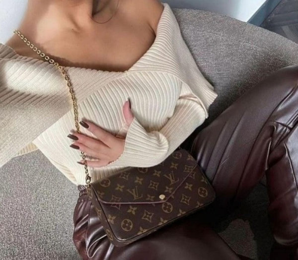 Louis Vuitton_LV Felicie Monogram Pochette With OG Box & Dust Bag (Brown - 731)