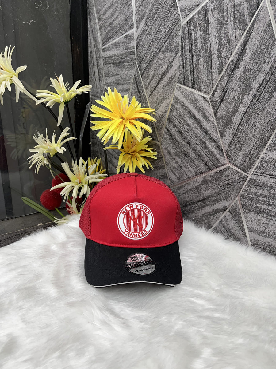 New York Yankees Red And White Logo Premium Unisex Cap With Safety Box