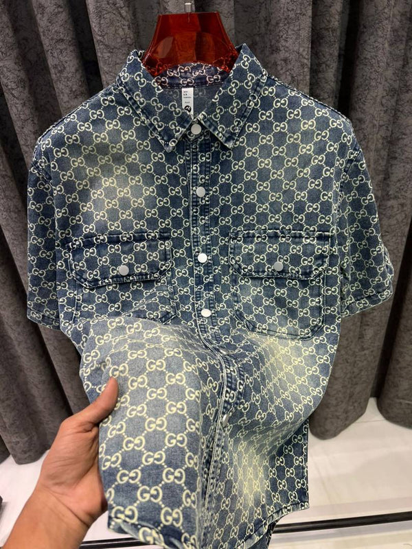 Gucci IMPORTED STORE ARTICLE DENIM SHIRT