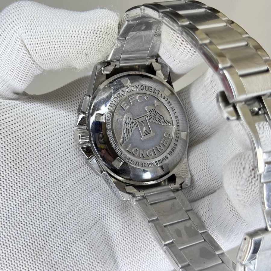 longinezs cronograph Silver Black