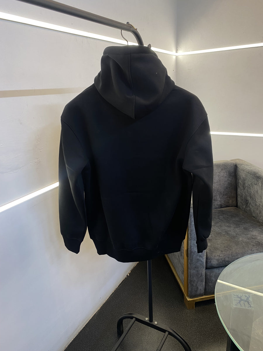 Tommy hilfigar heavy gsm inside fleece embroidery hoodie black