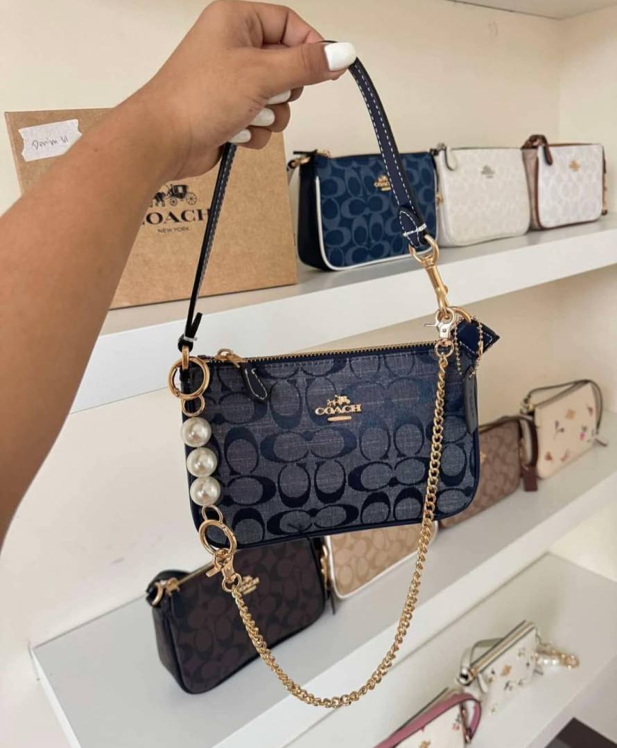 Coach_Nolita_19_All_Denim_With_OriginalBox_DustCover_ChainBelt_PearlCharm