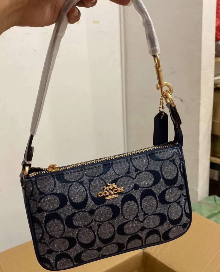 Coach_Nolita_19_All_Denim_With_OriginalBox_DustCover_ChainBelt_PearlCharm
