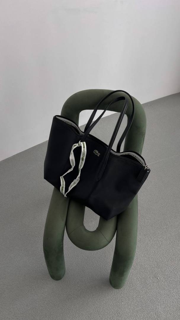 Lacoste_Leather_Tote_Black_Premium_With_Original_Packing