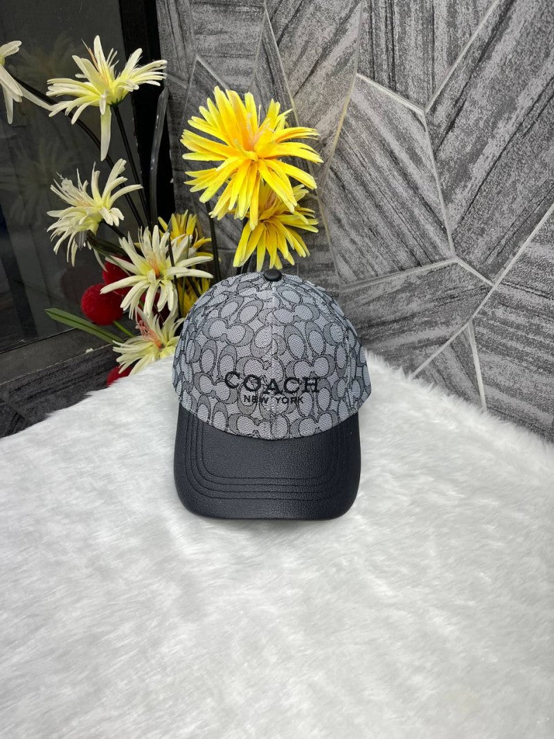 Coach_new_york_Monogram_Silver_Logo_Premium_Unisex_Cap_With_Safety_Box