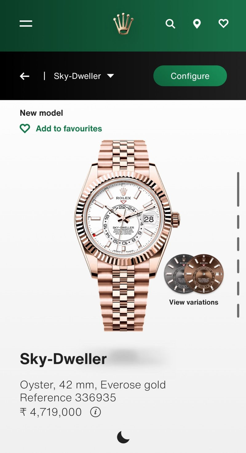 Rolex Oyster perpetual Sky Dweller