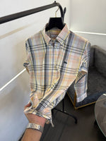 Lacoste pink checks imported shirt