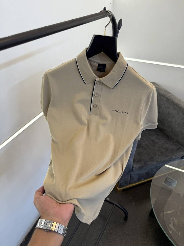 Hackett sports imported polo tshirt beige sale
