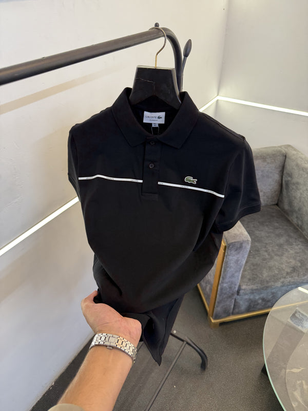 Lacoste imported polo tshirt black Strip