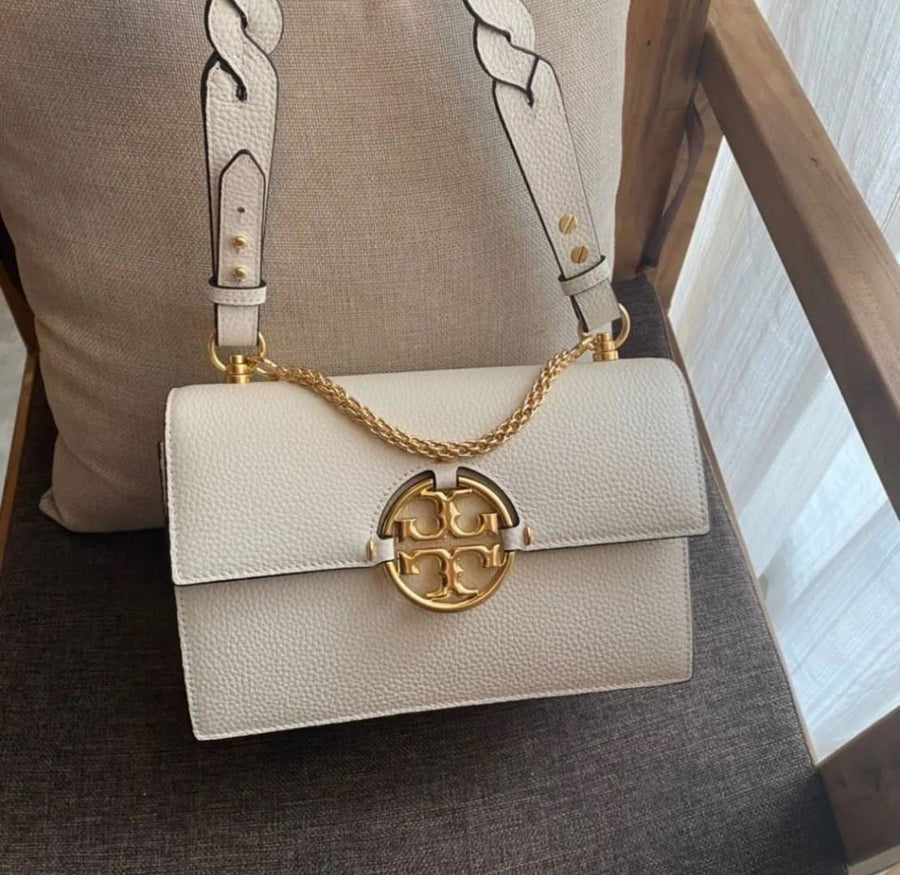 Tori Burch_Miller_White_ShoulderBag_With_OriginalBox
