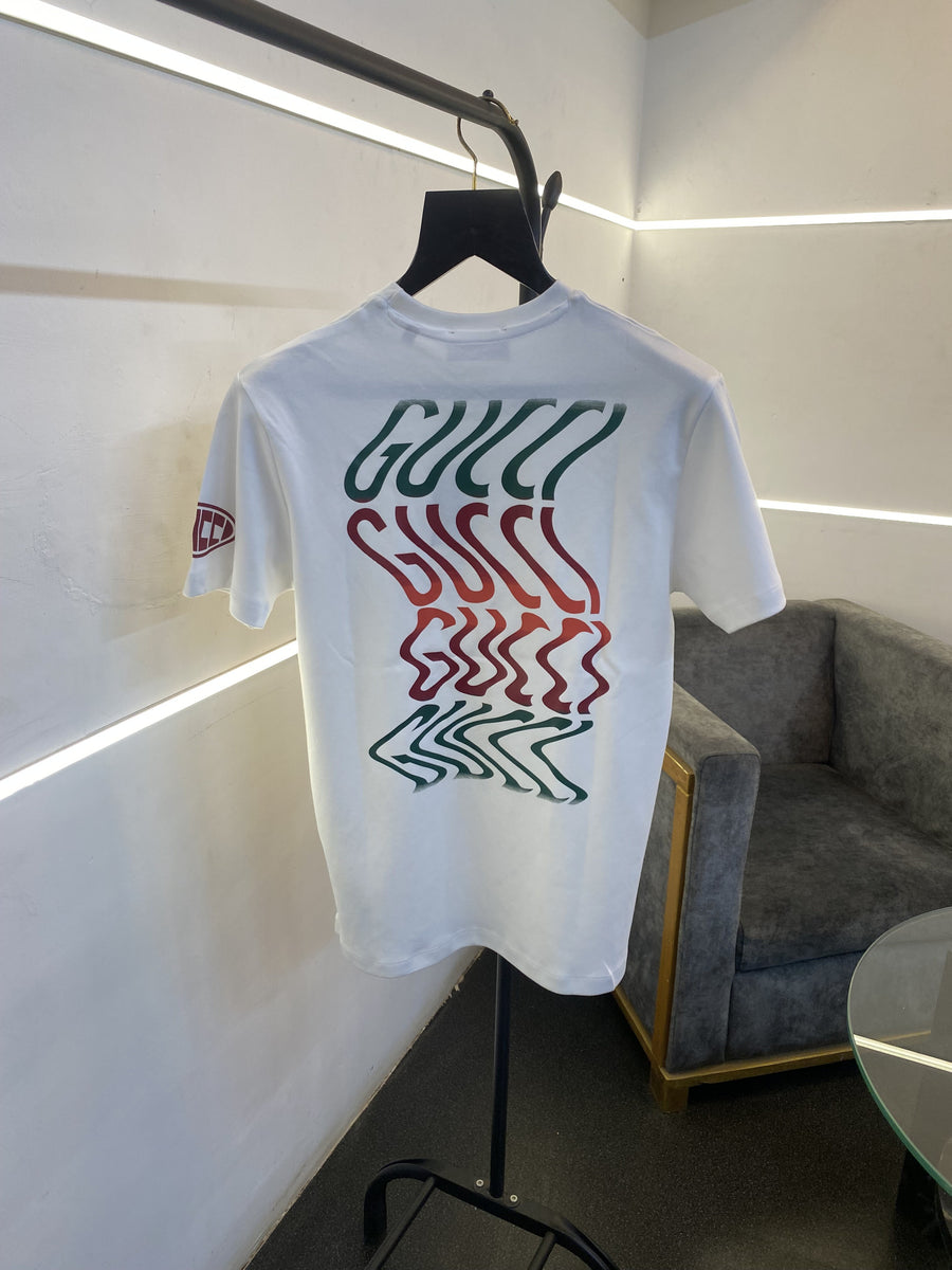 Gucci Round neck front and back print imported tshirt white sale