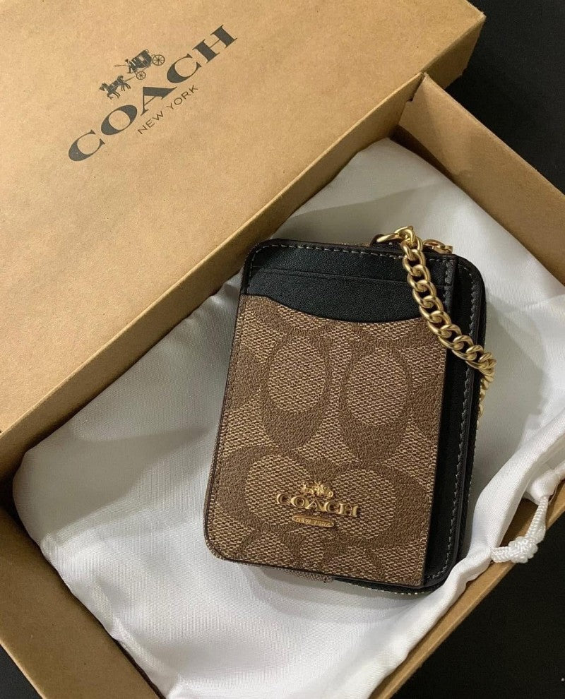 Coach_Zip_Card_Case_Mini_Wallet_With_Original_Box