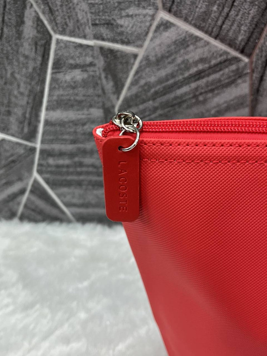 Lacoste_Leather_Tote_Red_Premium_With_Original_Packing