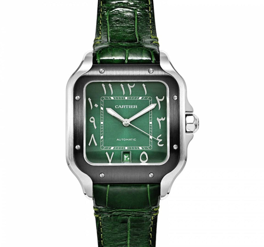 Cartier Santos Automatic full green arabic