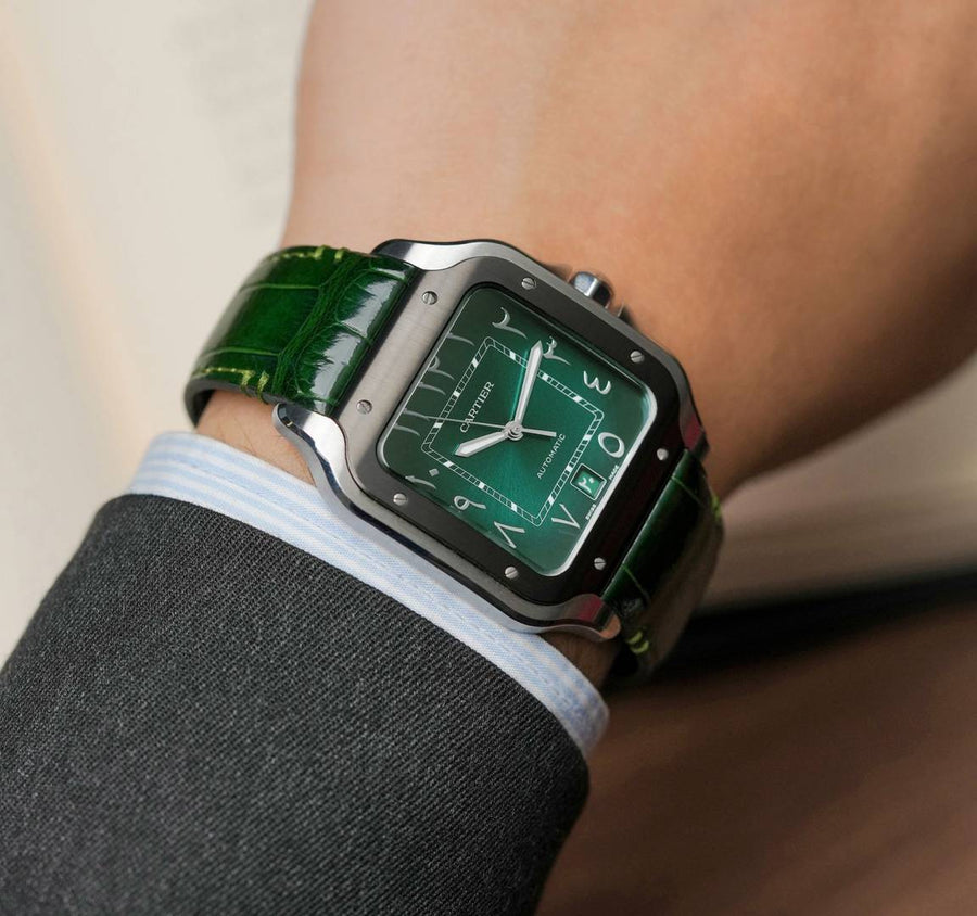 Cartier Santos Automatic full green arabic