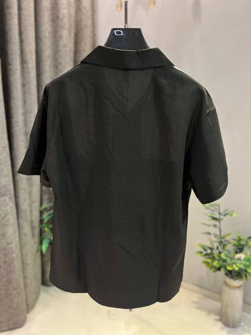 KOREAN IMPORTED HIGH DEMAND ARTICLE POLO T-SHIRT BLACK WHITE